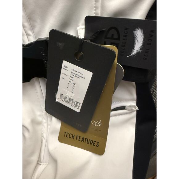 Goldbergh Parry Faux Fur Trim Ski Suit Jumpsuit White One Piece US 12 $1200 NEW - Picture 10 of 10